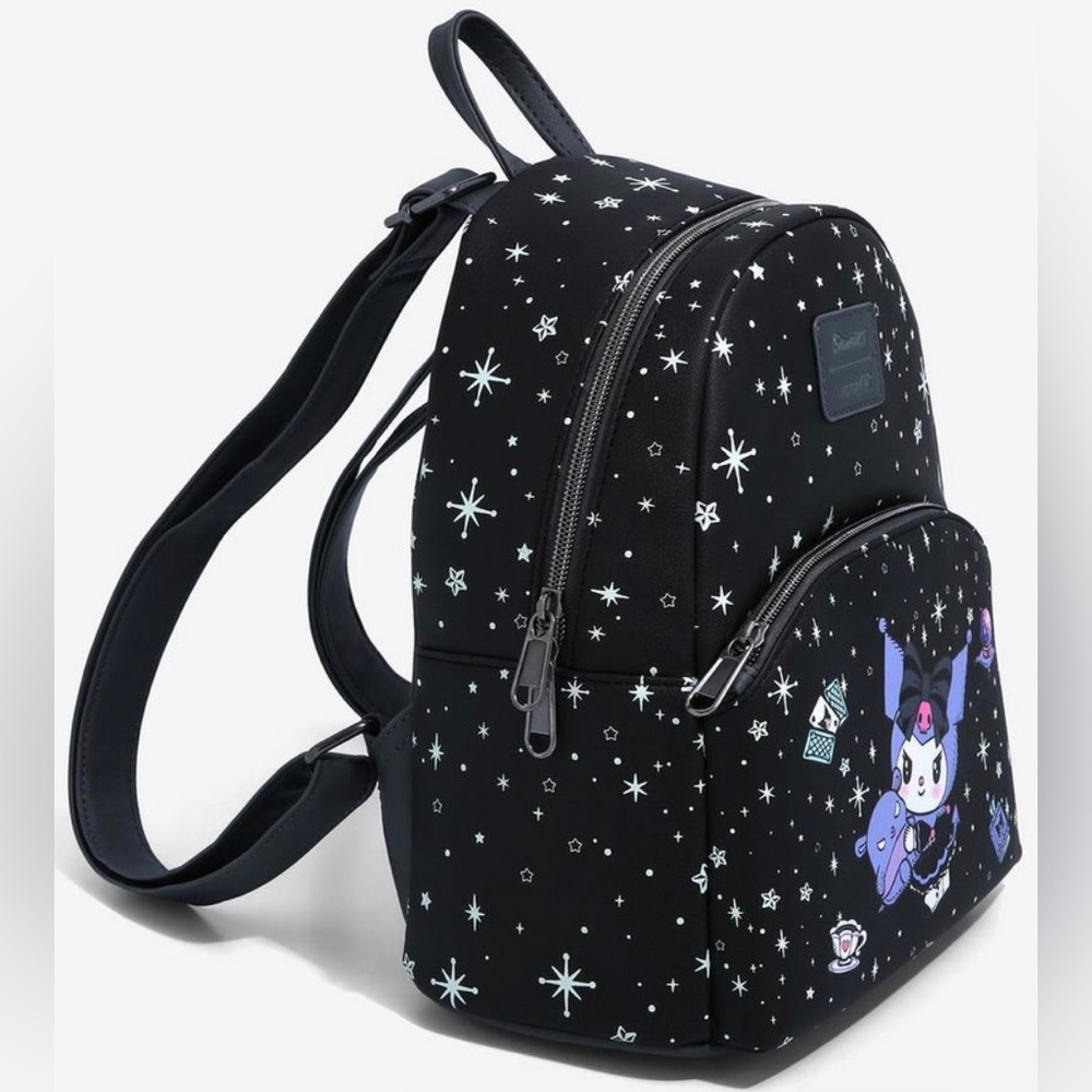 Loungefly Kuromi Crystal Ball Glow-In-The-Dark Mini Backpack - Picture 2 of 3